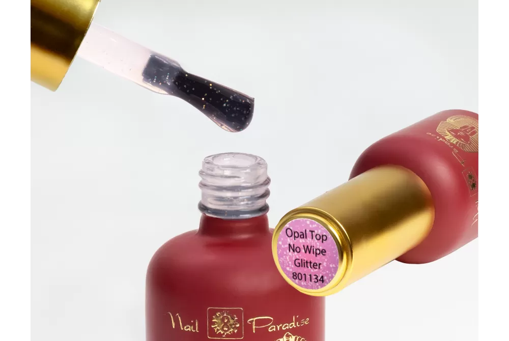 Top Coat - Opal No Wipe Glitter 10ml