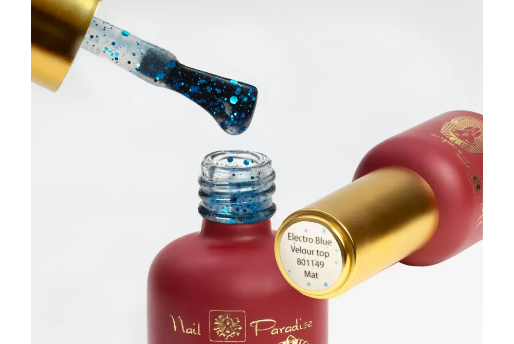 Top Coat - Electro Blue Velour Top Mat 10ml