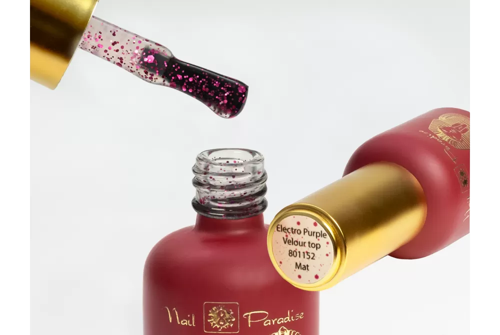 Top Coat - Electro Purple Velour Top Mat 10ml