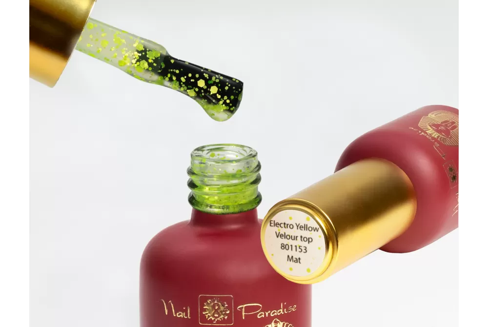 Top Coat - Electro Yellow Velour Top Mat 10ml