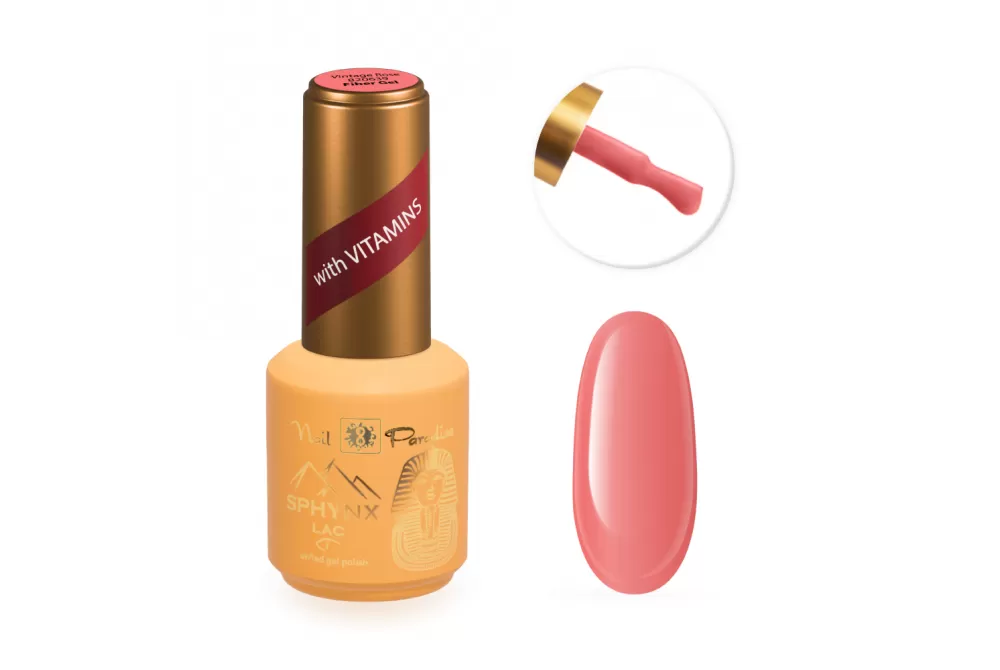 Fiber Gel with Vitamin E and Calcium - Vintage Rose 15ml